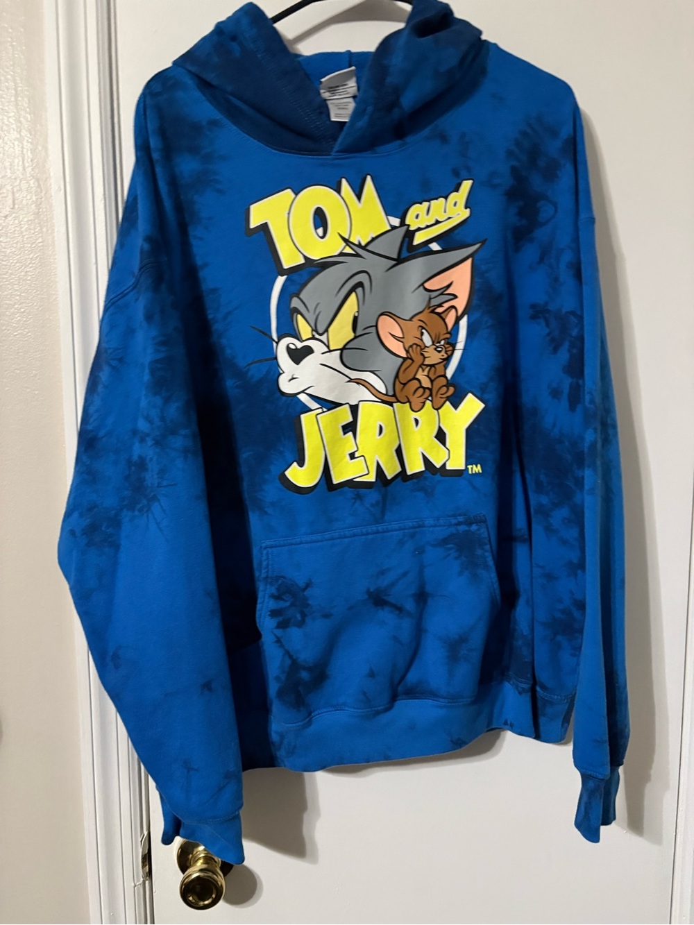Tom and Jerry Blue Tie dye Hoodie xxl